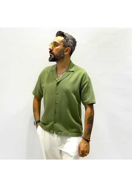 Boxy Fit Keten Gömlek