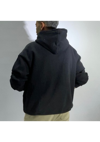 Patchli Oversize Erkek Hoodie