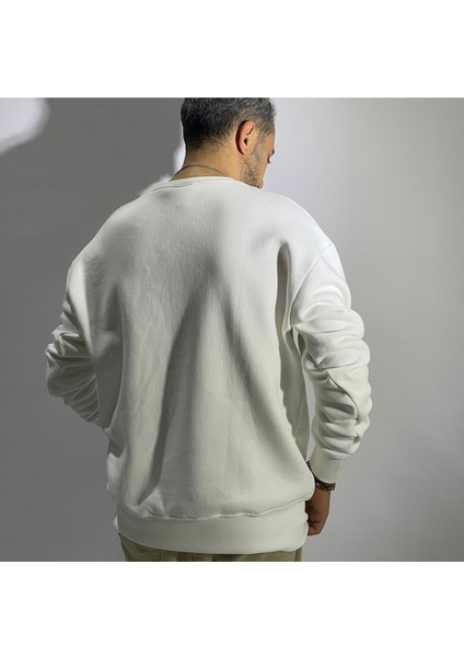 Pamuklu Basic Oversize Erkek Sweatshirt