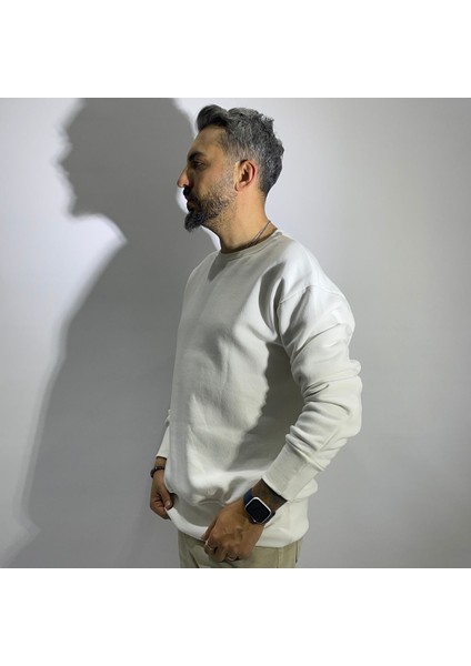 Pamuklu Basic Oversize Erkek Sweatshirt