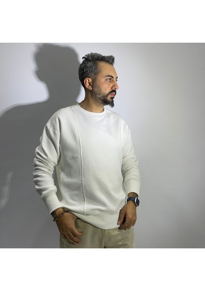 Pamuklu Basic Oversize Erkek Sweatshirt