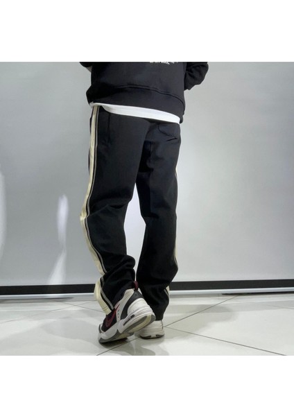 Yanları Şerit Detaylı Erkek Baggy Eşofman Altı