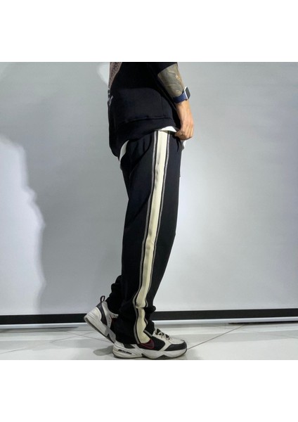 Yanları Şerit Detaylı Erkek Baggy Eşofman Altı