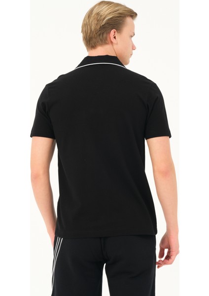 Erkek Regular Fit Kısa Kollu Polo Siyah fırsatları