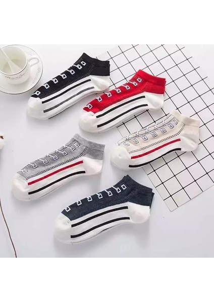 Converse 5'li Patik Çorap Seti - Spor ve Günlük Kullanım Için Ideal