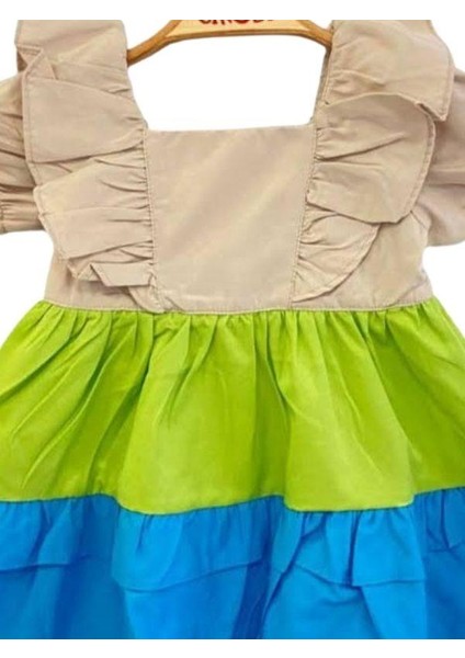 Kız Bebek Fırfırlı Dokuma Elbise indirimleri