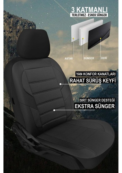 Opel Corsa 2000-2006 Uyumlu Oto Koltuk Kılıfı Joy Serisi