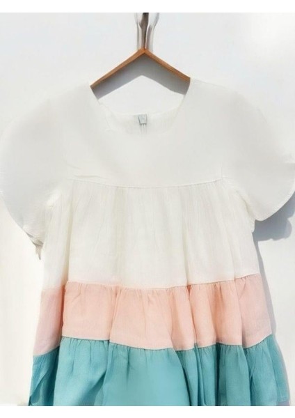 Kız Bebek Çocuk Pamuklu Kat Kat Fırfırlı Renkli Elbise fiyatları