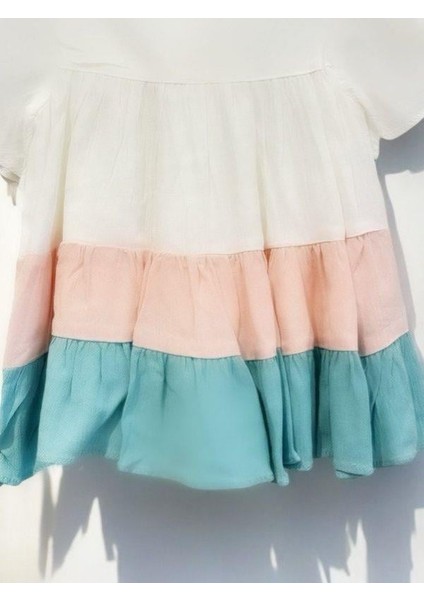 Kız Bebek Çocuk Pamuklu Kat Kat Fırfırlı Renkli Elbise indirimleri