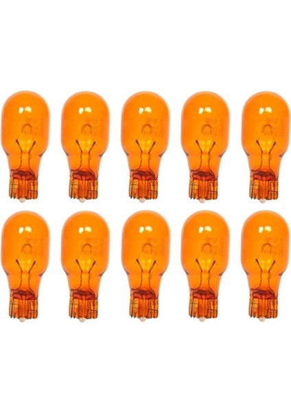 10 Adet Toshiba 12V WY16W T15 Turuncu Dipsiz Ampul