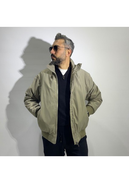 Oversize Fermuarlı Erkek Bomber Mont