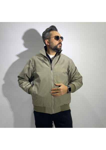 Oversize Fermuarlı Erkek Bomber Mont