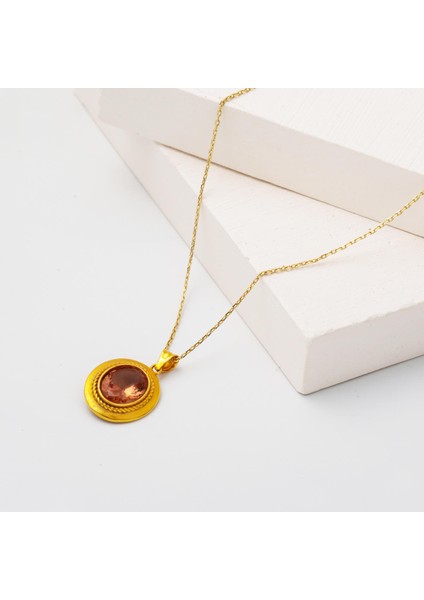 Oval Sultanayt Taşlı 14 Ayar Altın Kolye fiyatları