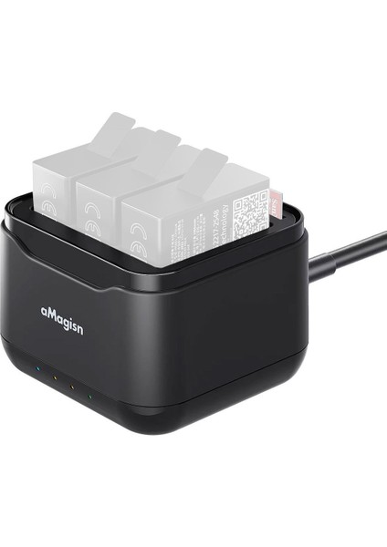 AP17 Gopro Hero 13 Black Üçlü Batarya Pil Şarj Cihazı