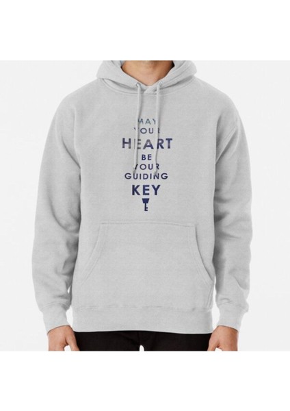 Exans Moda May Your Heart Be Your Guiding Key Baskılı Sweatshirt