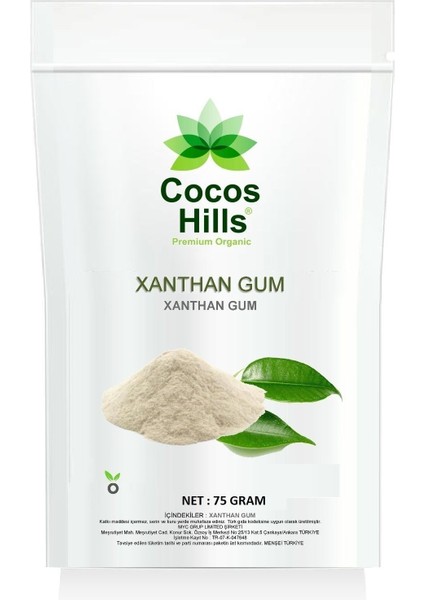 Xanthan Gum Gluten Free ( Glütensiz Ksantan Gam ) 75 gram