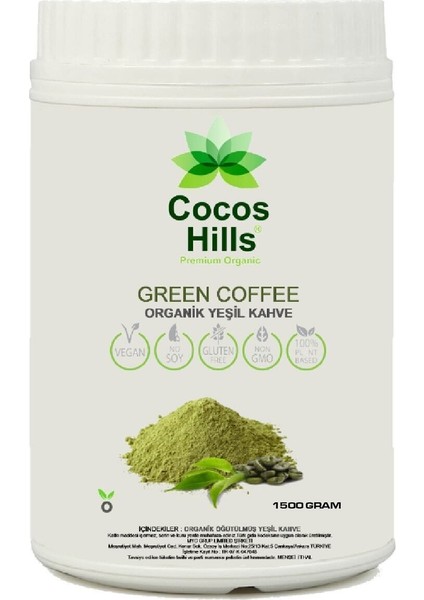 Ground Green Coffee Öğütülmüş Yeşil Kahve 1500 gram