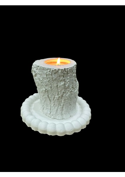 Dekoratif Hediyelik Ağaç Görünümlü 2 Li Set Takım Mum, Mumluk,mum Altlığı fiyatları