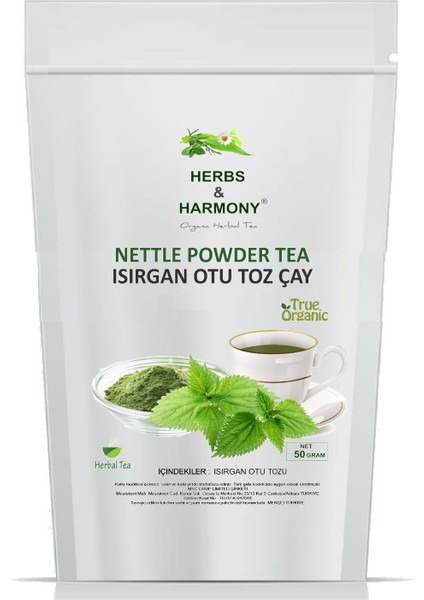 Nettle Powder Tea Isırgan Otu Toz Çay 50 Gram