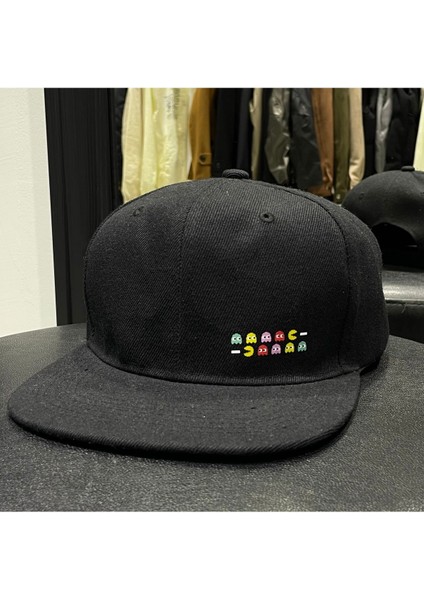 Pacman Desenli Snapback Şapka