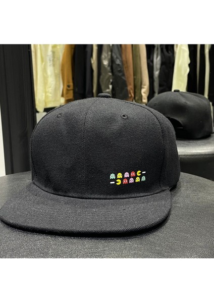 Pacman Desenli Snapback Şapka