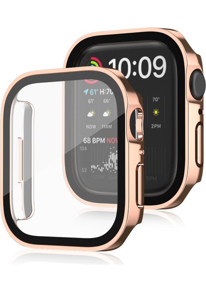 Apple Watch 6 7 8 9 40MM 41MM Uyumlu Rubber Kasa Ekran Koruyucu 360 Kılıf Kapak