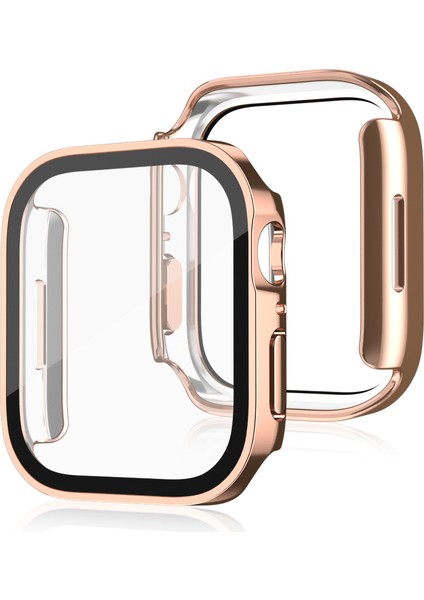 Apple Watch 6 7 8 9 40MM 41MM Uyumlu Rubber Kasa Ekran Koruyucu 360 Kılıf Kapak