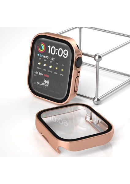 Apple Watch 6 7 8 9 40MM 41MM Uyumlu Rubber Kasa Ekran Koruyucu 360 Kılıf Kapak