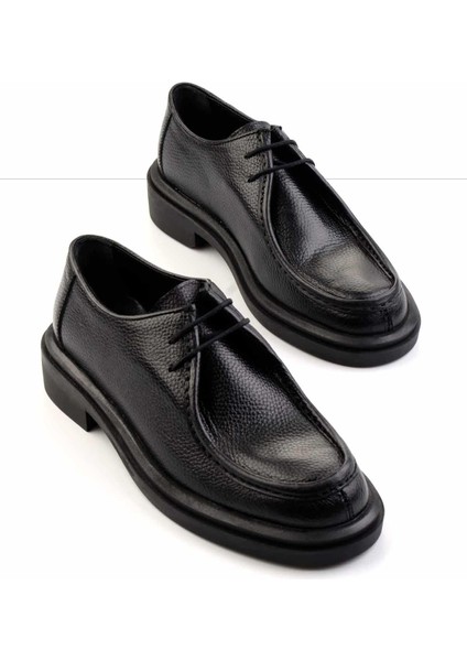 Siyah Floter Hakiki Deri Erkek Casual Ayakkabı E01600620840