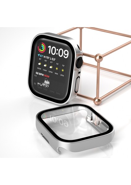 Apple Watch 6 7 8 9 40MM 41MM Uyumlu Rubber Kasa Ekran Koruyucu 360 Kılıf Kapak