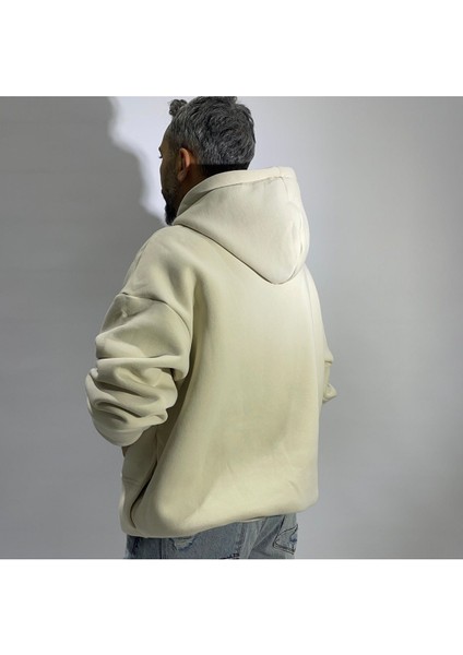 Patchli Oversize Erkek Hoodie