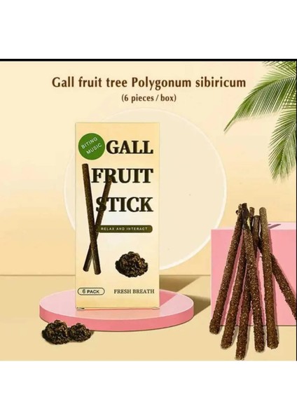 Tineke 6 Adet Doğal Meyve Aromalı Matatabi Çubuğu Catnip Stick Kedi Catnip Dalı Gall-Fruıt-Stick