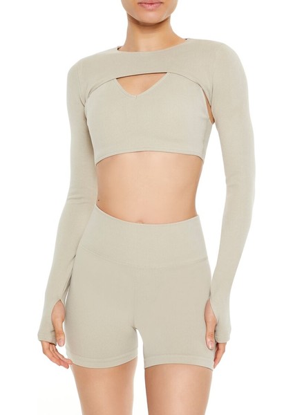 Dikişsiz Bolero Crop Top