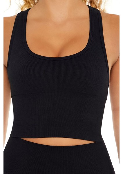 Active Dikişsiz Cutout Crop Top modelleri