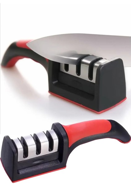 Bıçak Bileme Aleti 3 Aşamalı 3 Açılı Bıçak Bileyici Bıçak Keskinleştirmek Için Pratik Mutfak Eşyası