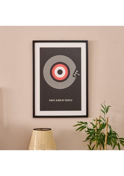 Deco Vinyl Kind Of People Tablo - Siyah / Kırmızı - 50X70 cm