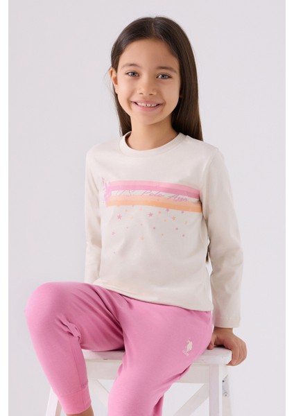 Kız Çocuk Krem Pijama Takım 50299861-VR071