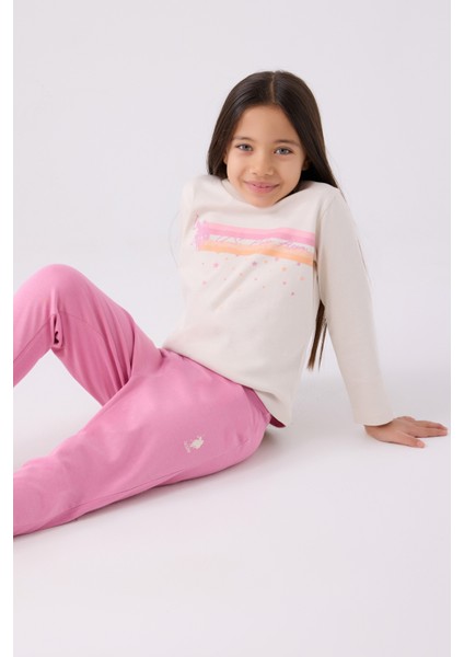 Kız Çocuk Krem Pijama Takım 50299861-VR071