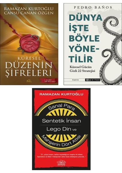 Küresel Düzenin Şifreleri - Dünya İşte Böyle Yönetilir - Sanal Para Sentetik İnsan Lego Din ve Mahşerin Dört Atlısı 3 Kitap