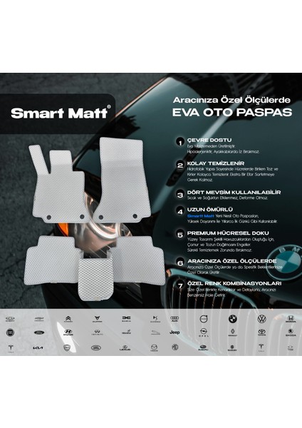 Smart Matt Mg Hs Benzinli 2023+ Uyumlu Yeni Nesil Araca Özel Akıllı Oto Paspas Havuzlu Oto Paspas Araba