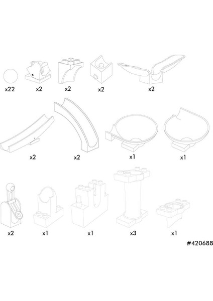 Kıga Marble Run Genişletme Yapım Parçaları (44 Parça) 420688 modelleri