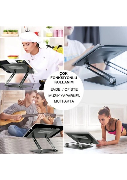 Full Alüminyum Ayarlanabilir Laptop Standı 10-17"