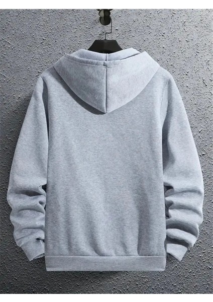 Unisex Kapüşonlu Gri Fermuarlı Sweatshirt - Spor ve Günlük Tarza Uygun Pamuklu Nefes Alan Kumaş fiyatları
