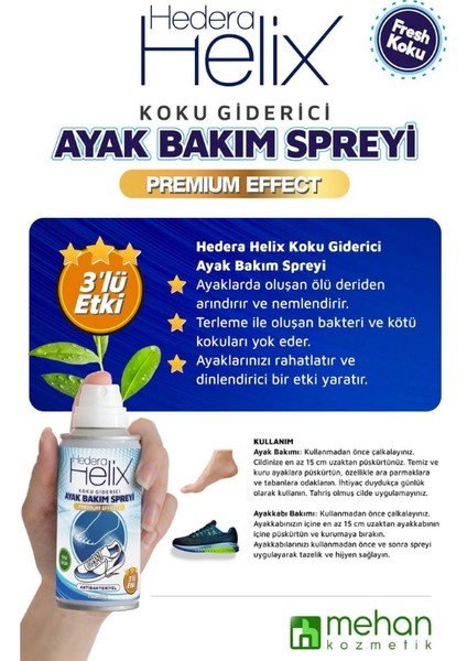 150 ml Ayak & Ayakkabı Koku Önleyici Giderici Bakım Spreyi Deodorant Etkiliher Adımda Ferahlık, Her An Güven! fiyatları