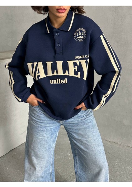 Polo Yaka Şardonlu Valley Sweatshirt