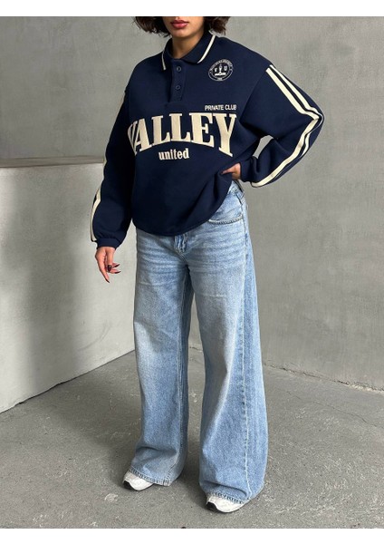 Polo Yaka Şardonlu Valley Sweatshirt indirimleri