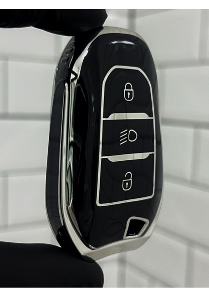 Peugeot 208 308 408 508 2008 3008 5008 Far Göstergeli Smart Nano Anahtar Kılıfı