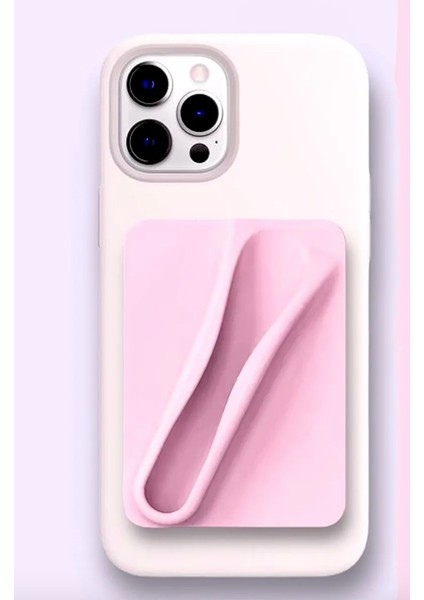 Telefon Ruj Tutucu Lip Case 3m Yapışkan Silikon Ruj Tutucu