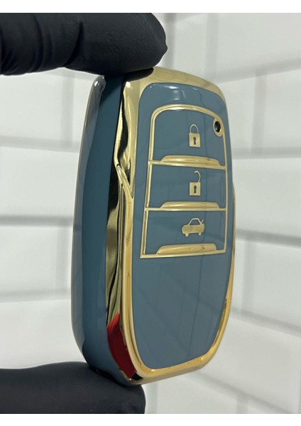 Toyota Corolla Flama x Pack Camry Anahtar Kılıfı Gri Gold