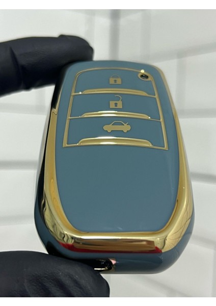 Toyota Corolla Flama x Pack Camry Anahtar Kılıfı Gri Gold
